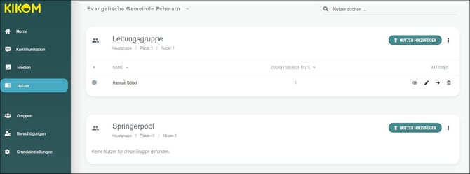 1 Übersicht Nutzer und Gruppen