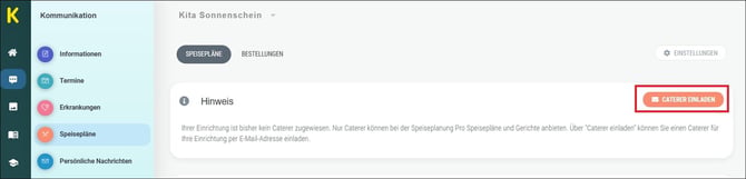 1 Caterer einladen
