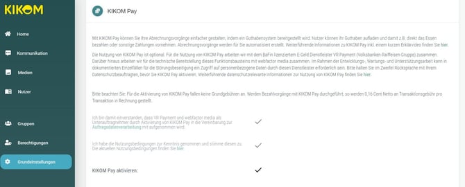 1 Einstellungen KIKOM Pay
