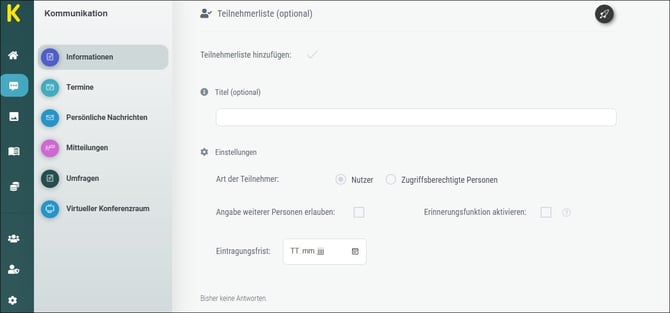 1 Teilnehmerliste