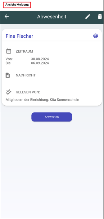 2 Ansicht Meldung