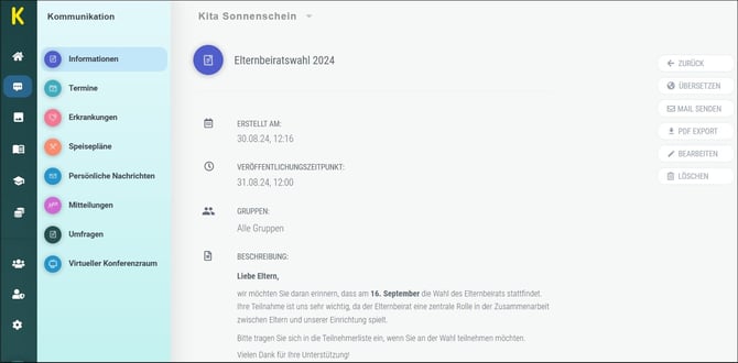 2 Informationen Ausgabe
