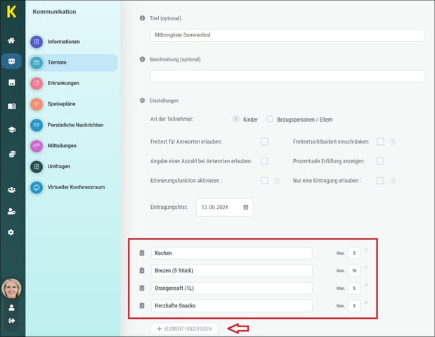 2 Optional oder stehen lassen
