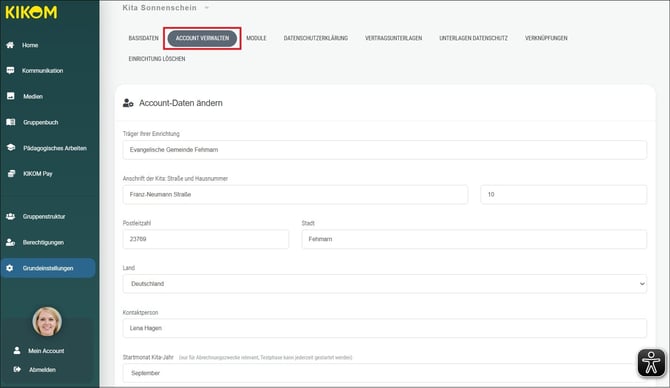 2.2.2 Administrator - Account verwaöten - pfeil