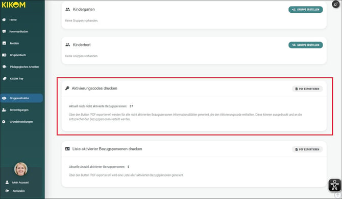 3 Aktivierungscodes drucken