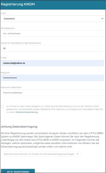 3 Registrierung
