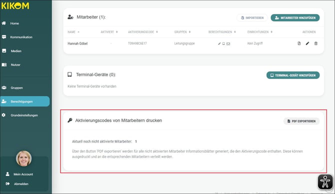 5 Aktivierungscode